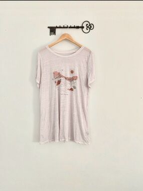 TORRID Light Gray Heather Desert Graphic Tee Size 2 Plus Size Southwest Cactus